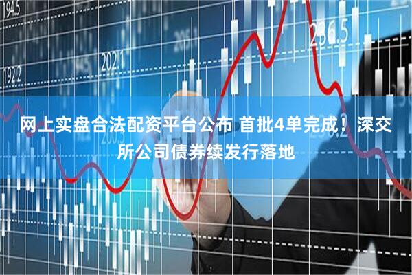 网上实盘合法配资平台公布 首批4单完成！深交所公司债券续发行落地